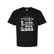 Veteran Dad Graphic T Shirt Unisex Short Sleeve With Military Tribute For Proud Fathers