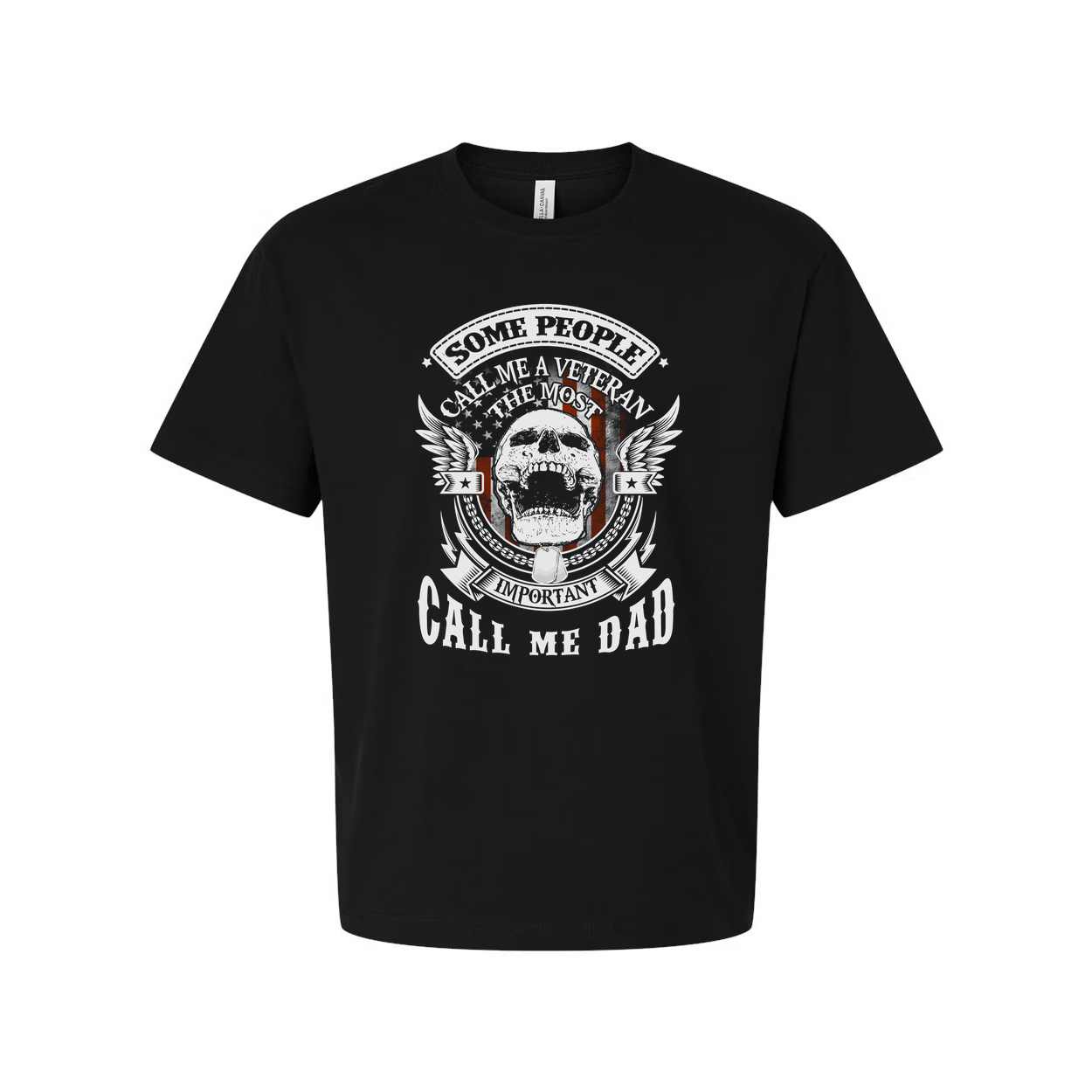 Some People Call Me A Veteran The Most Important Call Me Dad Skull Graphic Tee For Proud Dad
