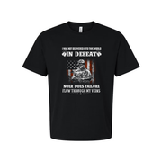Veteran Unisex Graphic T Shirt With American Flag Soldier Illustration And Inspirational Quote