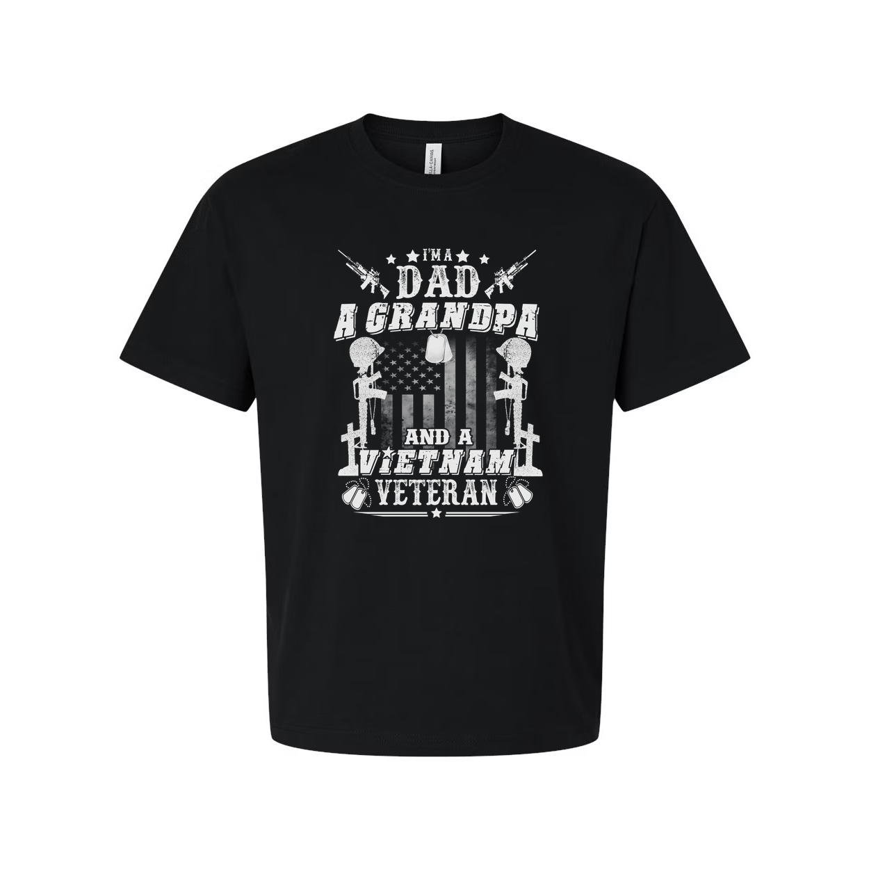 Vietnam Veteran Unisex T Shirt United States Flag Graphic Dad Grandfather Design