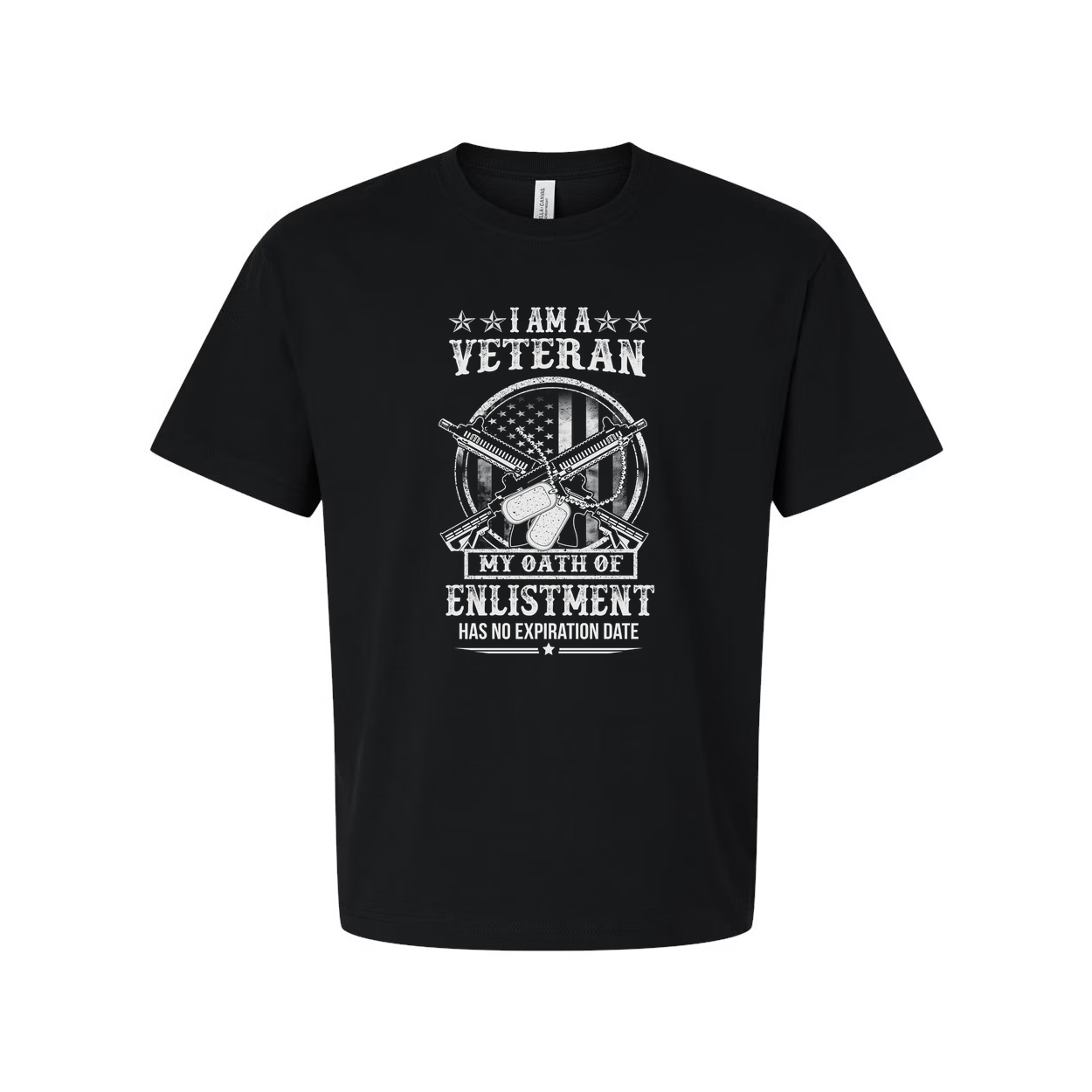 I Am a Veteran Unisex Graphic Tee With Oath Of Enlistment Has No Expiration Date