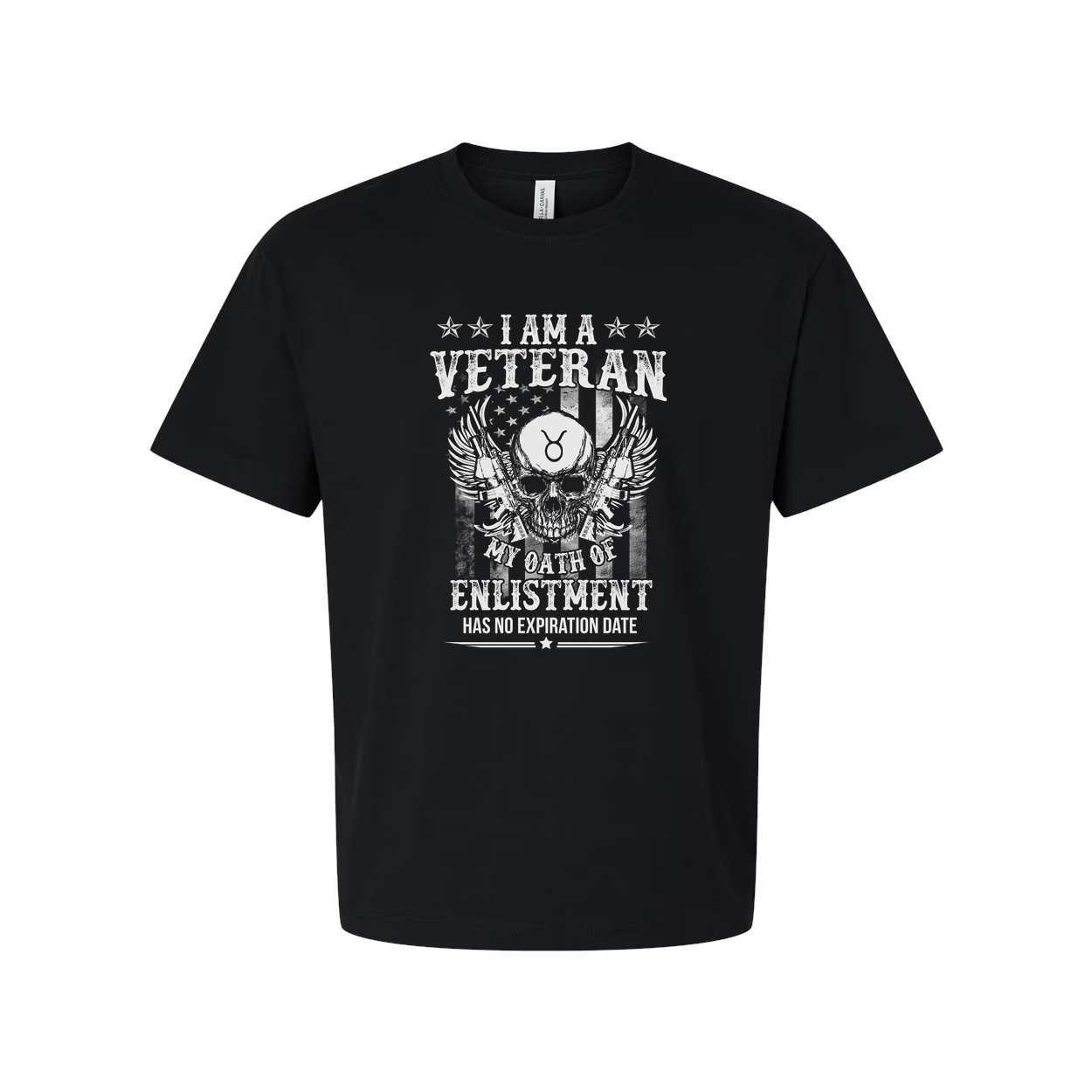 Veteran Graphic T Shirt Unisex With Skull Wings I Am A Veteran My Oath Of Enlistment Has No Expiration Date