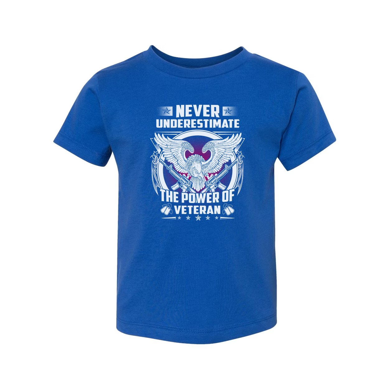 Never Underestimate The Power Of Veteran Unisex T Shirt With Eagle Wing Graphic Artwork