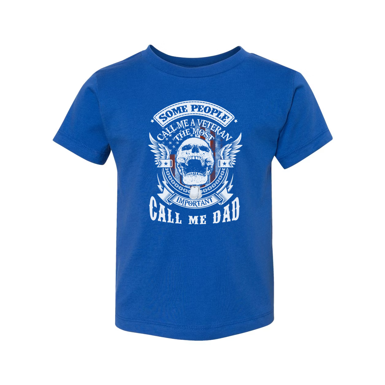 Some People Call Me A Veteran The Most Important Call Me Dad Skull Graphic Tee For Proud Dad
