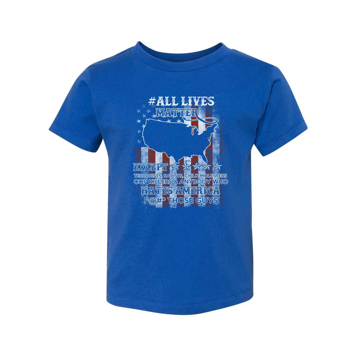 Veteran Unisex Graphic Tee Featuring All Lives Matter With American Flag Background And Silhouette