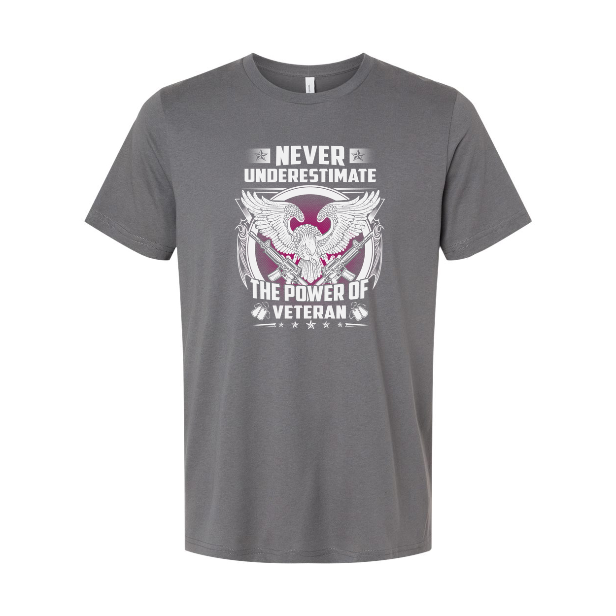 Never Underestimate The Power Of Veteran Unisex T Shirt With Eagle Wing Graphic Artwork