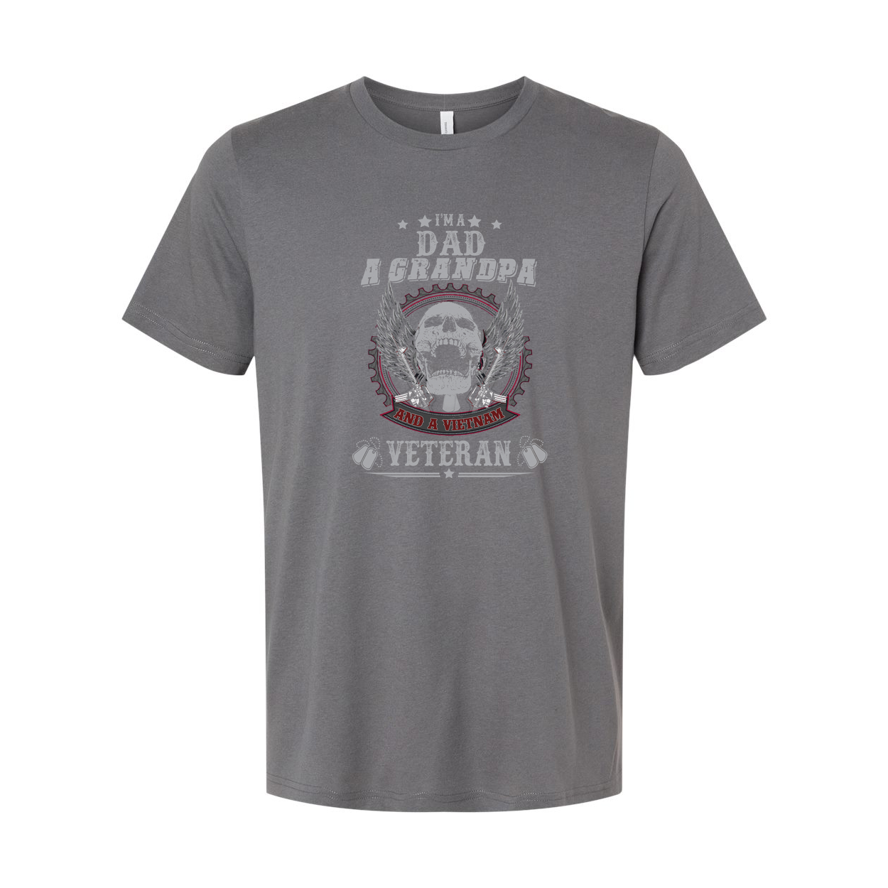 Black Unisex T Shirt I Am A Dad A Grandpa And A Vietnam Veteran Graphic Artwork Print