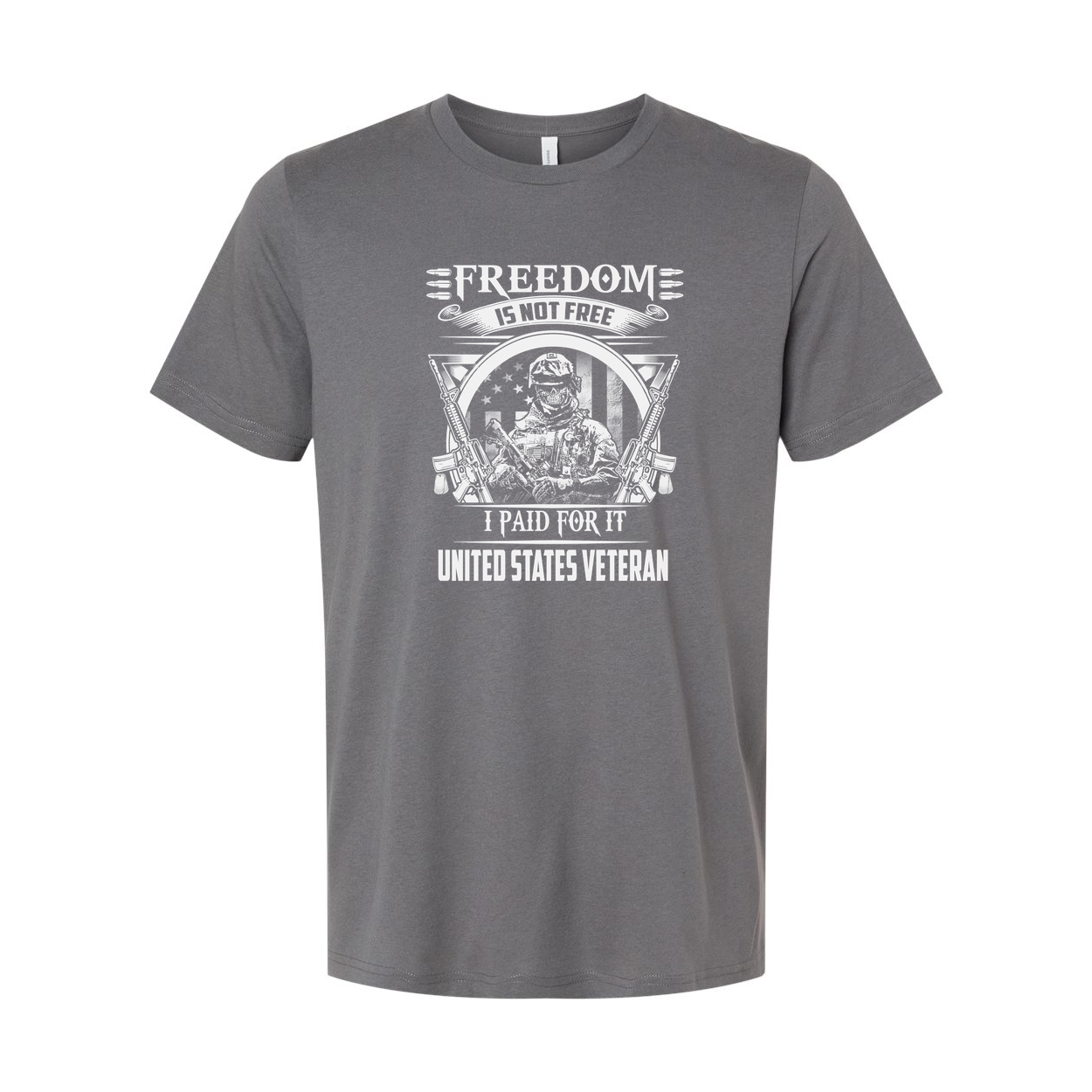 Freedom Is Not Free I Paid For It United States Veteran Graphic Unisex Tee Military Style Vintage