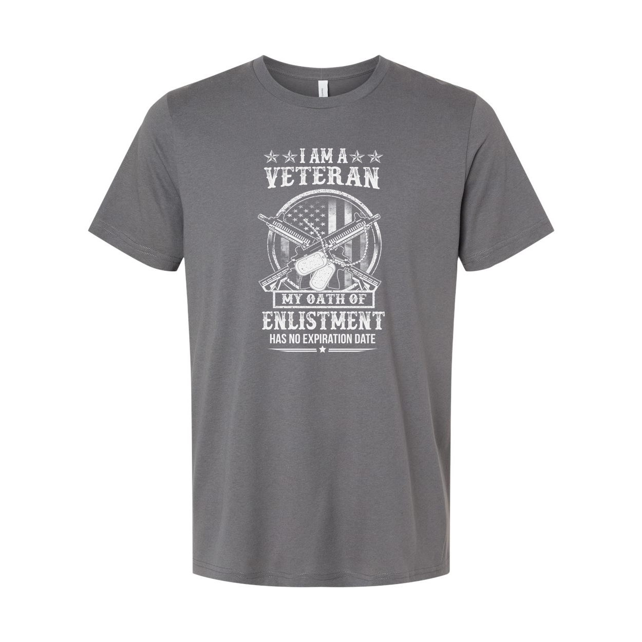 I Am a Veteran Unisex Graphic Tee With Oath Of Enlistment Has No Expiration Date