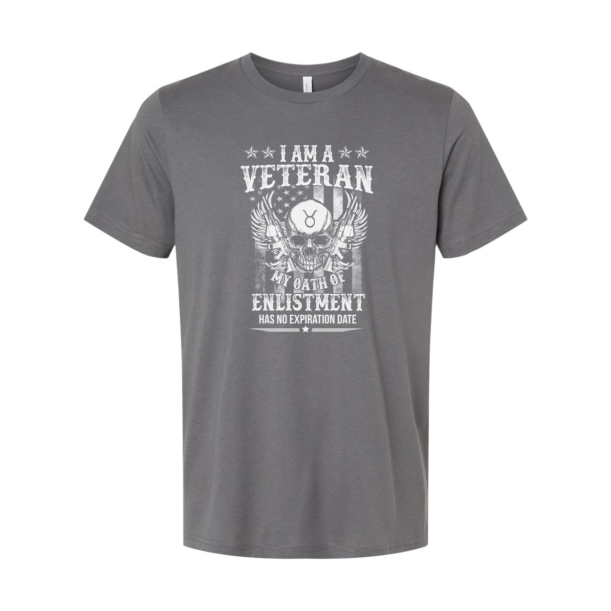 Veteran Graphic T Shirt Unisex With Skull Wings I Am A Veteran My Oath Of Enlistment Has No Expiration Date