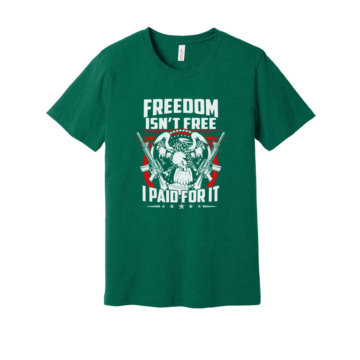 Freedom Isn't Free I Paid For It Unisex T Shirt With Military Veteran Graphic And Emblem
