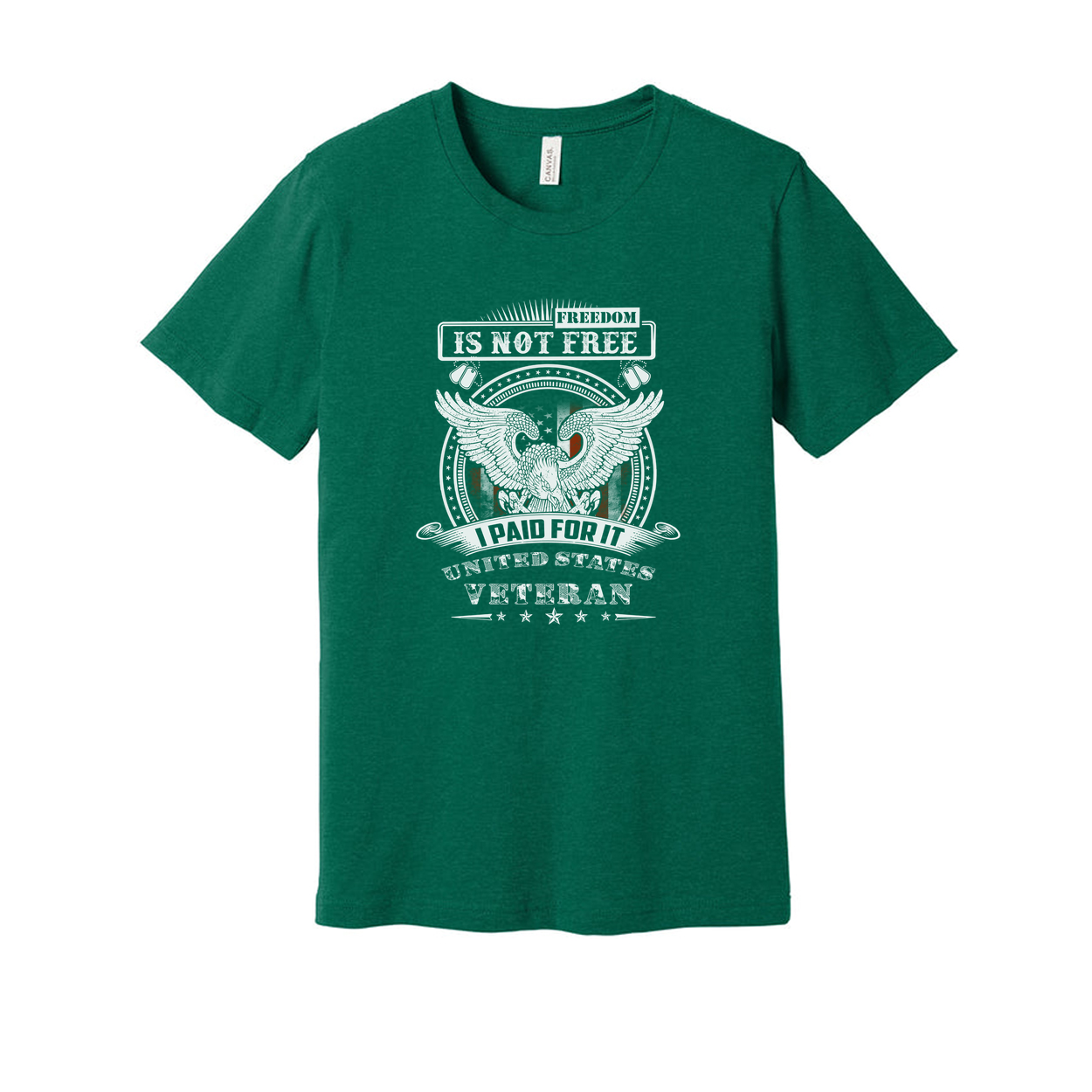 Veteran Unisex Graphic Tee With Eagle Emblem And Freedom Is Not Free I Paid For It United States Veteran