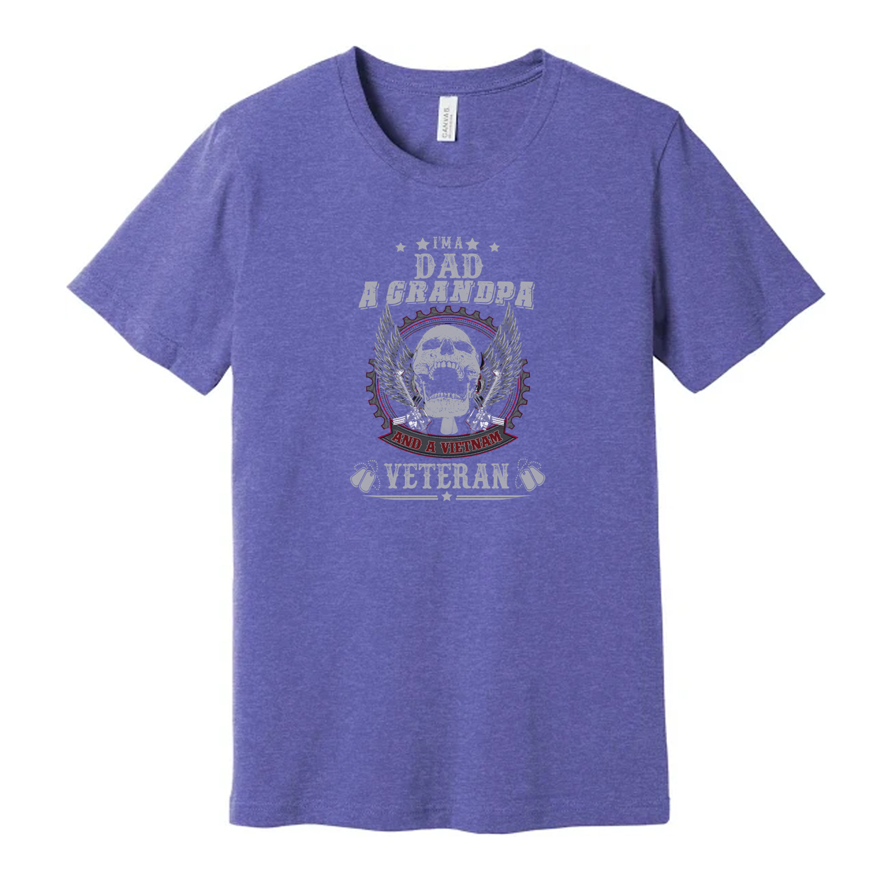 Black Unisex T Shirt I Am A Dad A Grandpa And A Vietnam Veteran Graphic Artwork Print