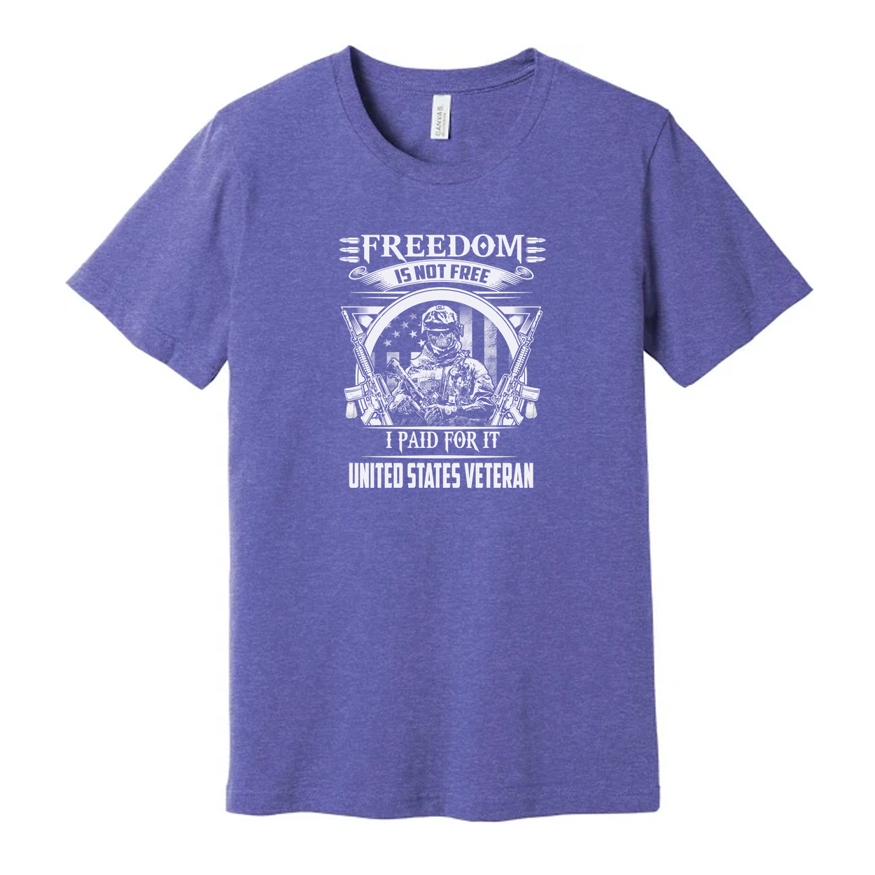 Freedom Is Not Free I Paid For It United States Veteran Graphic Unisex Tee Military Style Vintage