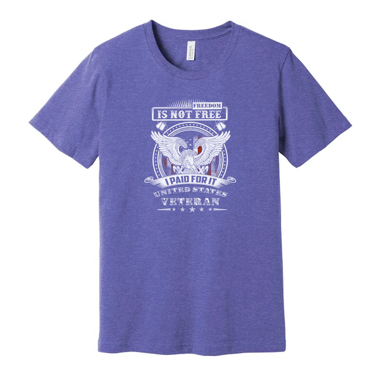 Veteran Unisex Graphic Tee With Eagle Emblem And Freedom Is Not Free I Paid For It United States Veteran