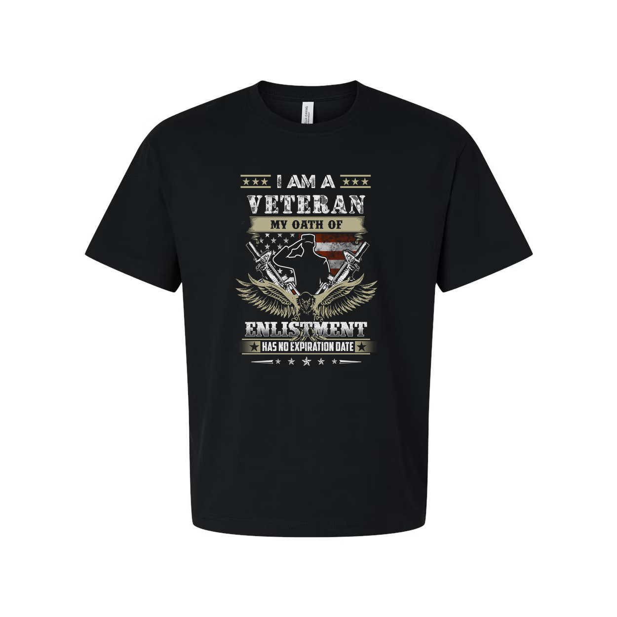 Veteran Oath Of Enlistment Patriot Eagle Graphic Unisex T Shirt With Stars And Stripes
