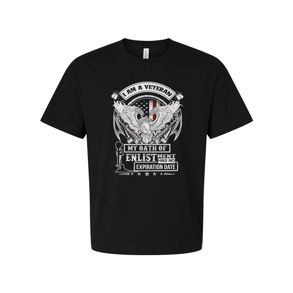 Veteran Unisex T Shirt With Eagle Emblem And Oath Of Enlistment Graphic Design For Veterans