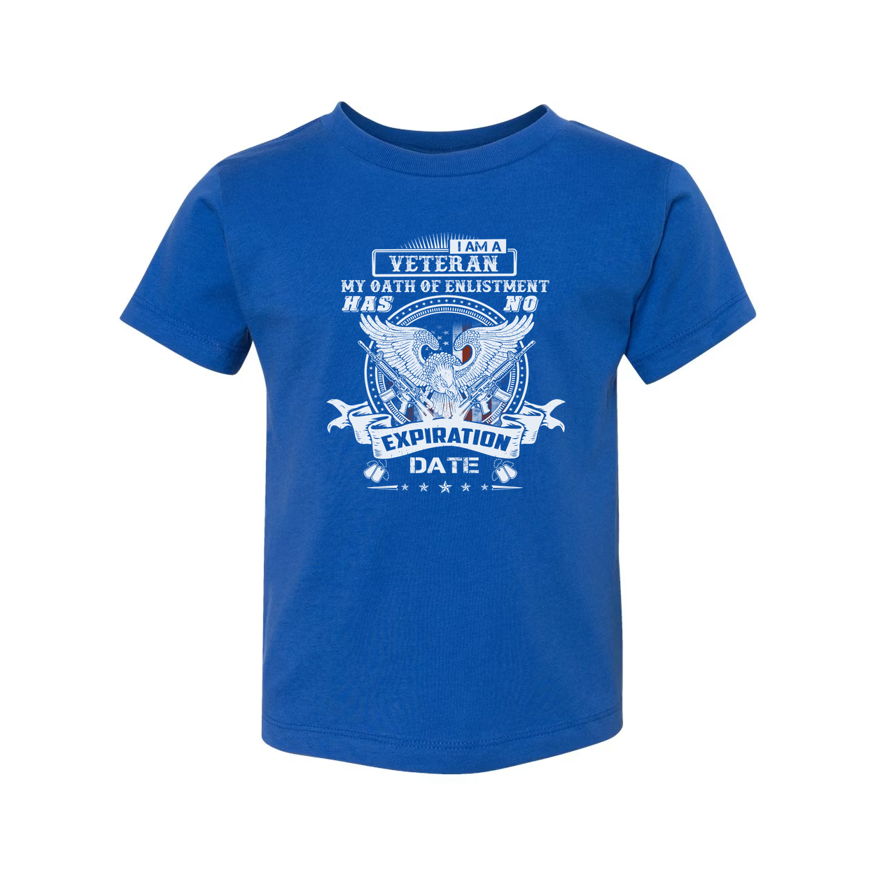 Veteran Graphic Tee With Eagle Emblem And My Oath Of Enlistment Has No Expiration Date