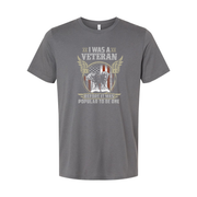 I Was a Veteran Before It Was Popular To Be One Unisex Graphic Tee With American Flag Emblem