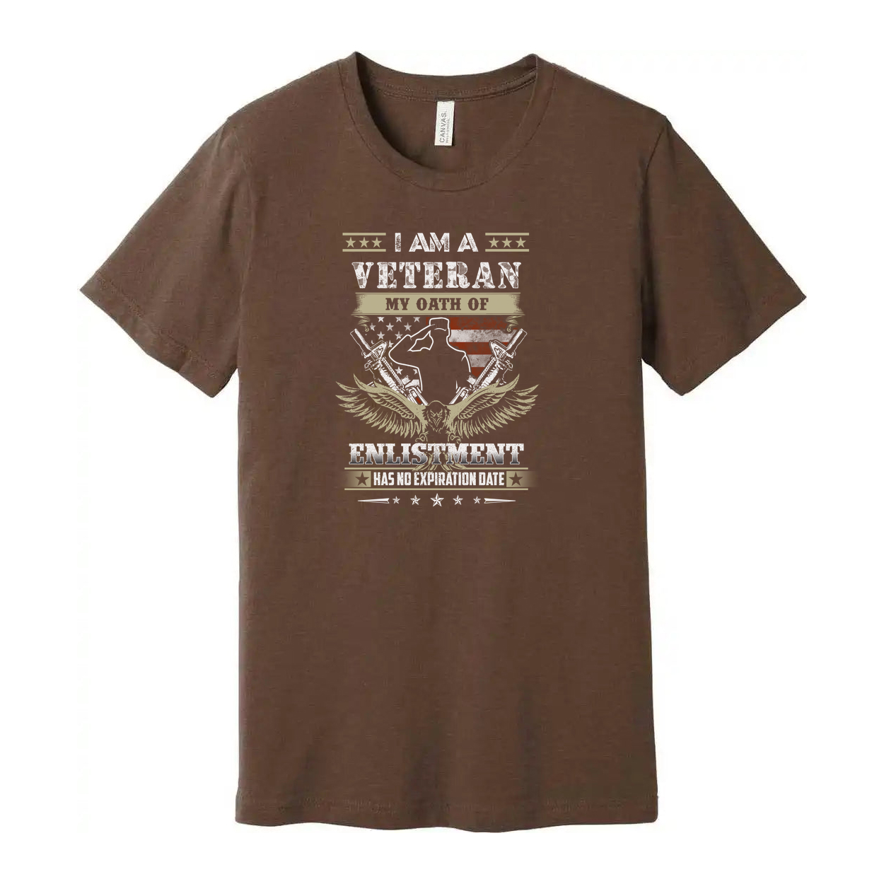 Veteran Oath Of Enlistment Patriot Eagle Graphic Unisex T Shirt With Stars And Stripes