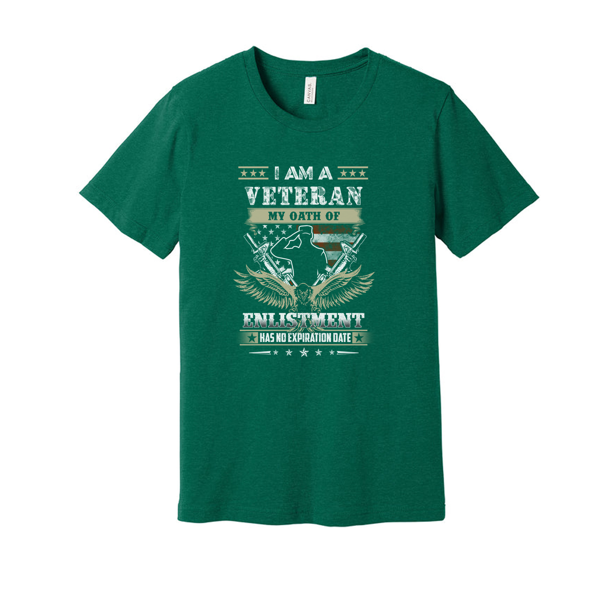 Veteran Oath Of Enlistment Patriot Eagle Graphic Unisex T Shirt With Stars And Stripes