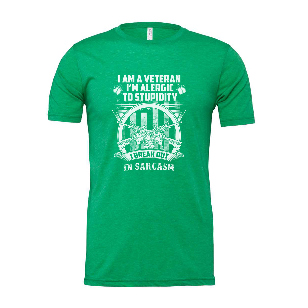 Veteran Unisex Tee I Am A Veteran I Am Allergic To Stupidity I Break Out In Sarcasm Graphic Shirt