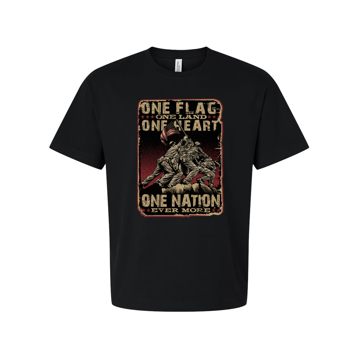 Distressed Vintage Patriotic Veteran Graphic T Shirt With Flag Design For Unisex Short Sleeve