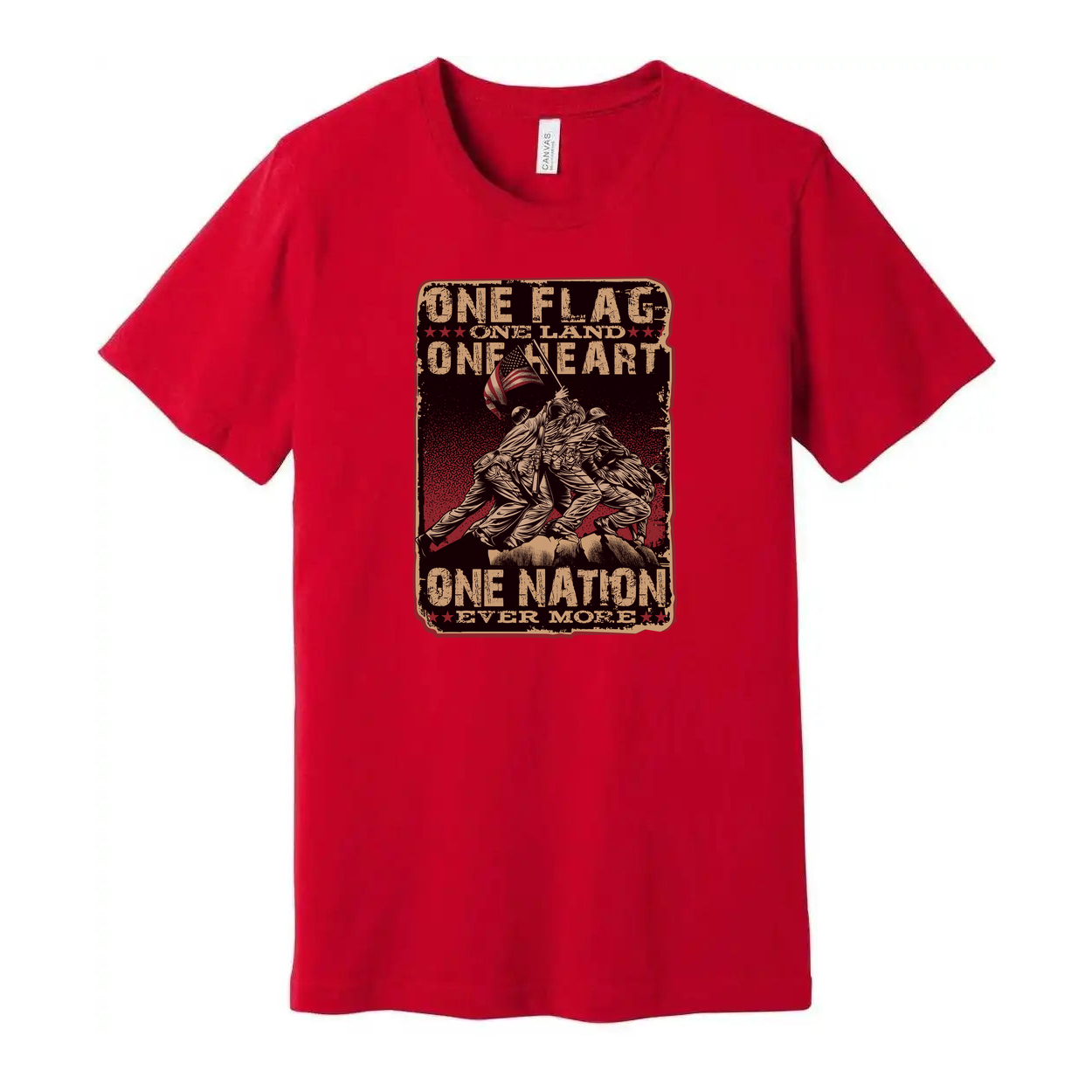 Distressed Vintage Patriotic Veteran Graphic T Shirt With Flag Design For Unisex Short Sleeve