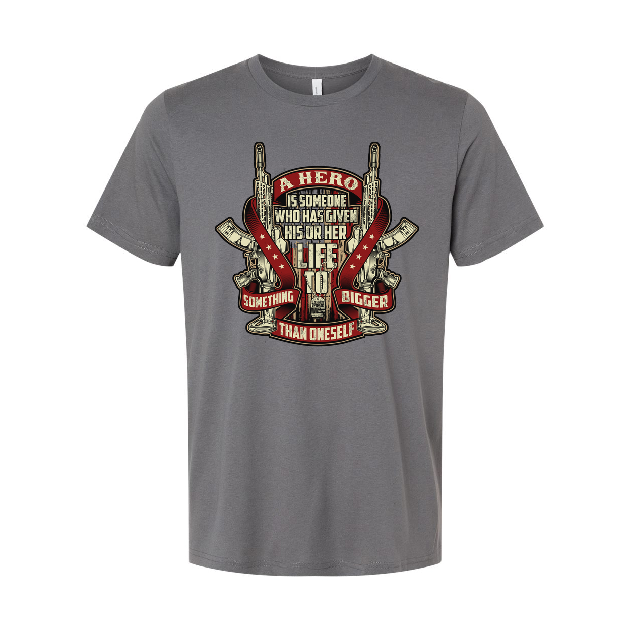 Veteran Unisex T Shirt Featuring Hero Quote Graphic With Military Emblem Design Artwork