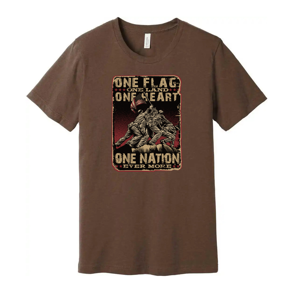 Distressed Vintage Patriotic Veteran Graphic T Shirt With Flag Design For Unisex Short Sleeve