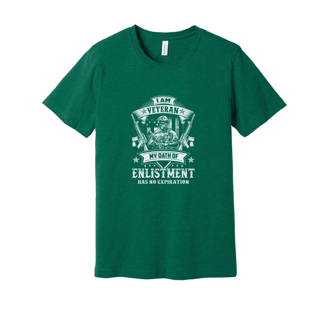 I Am Veteran Unisex Military Graphic Tee Featuring Oath Of Enlistment Has No Expiration Message
