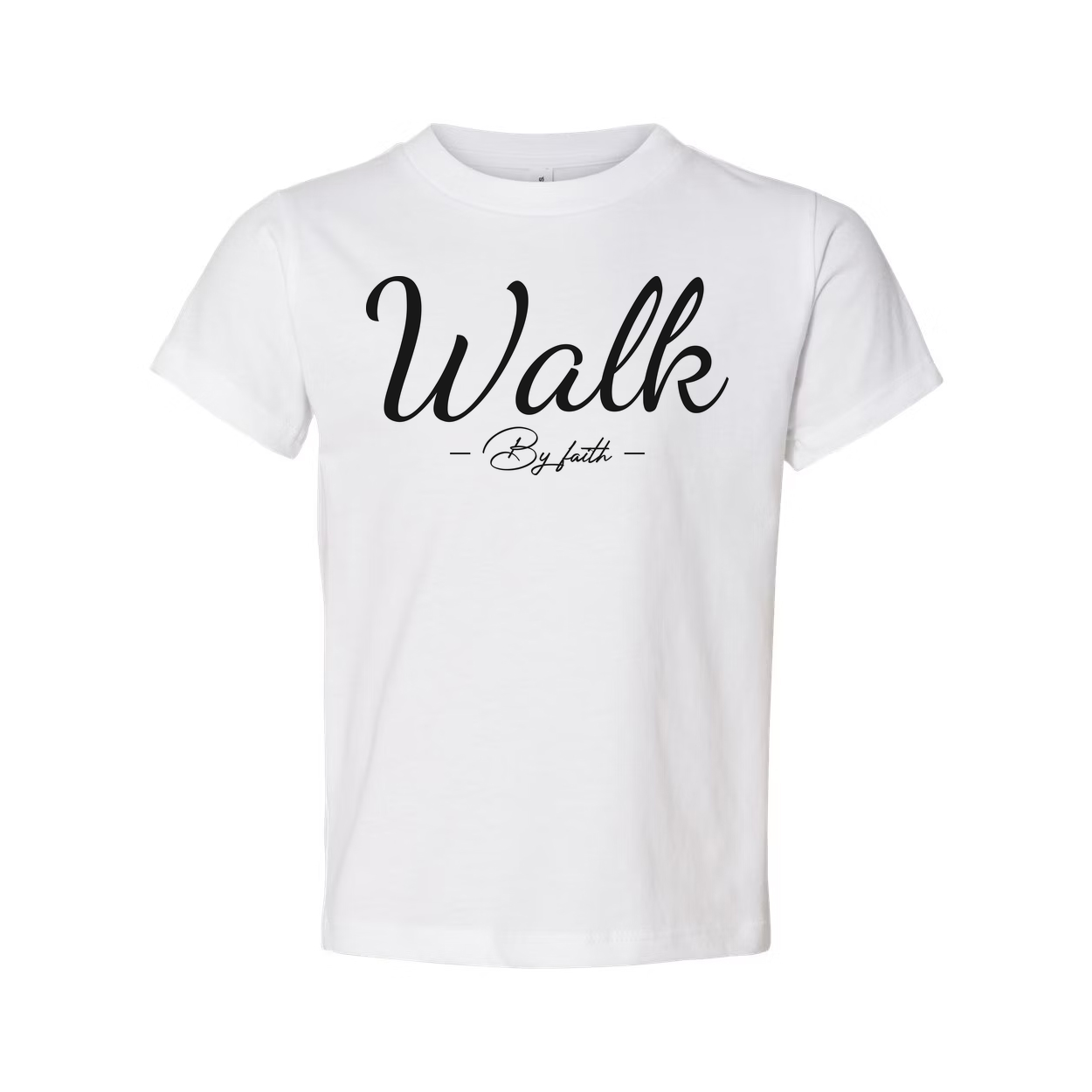 Walk By Faith Unisex Christian Tee Featuring Elegant Script Typography And Inspirational Message