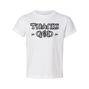 Christian Unisex Graphic Tee With Thank God Design And Thorny Lettering