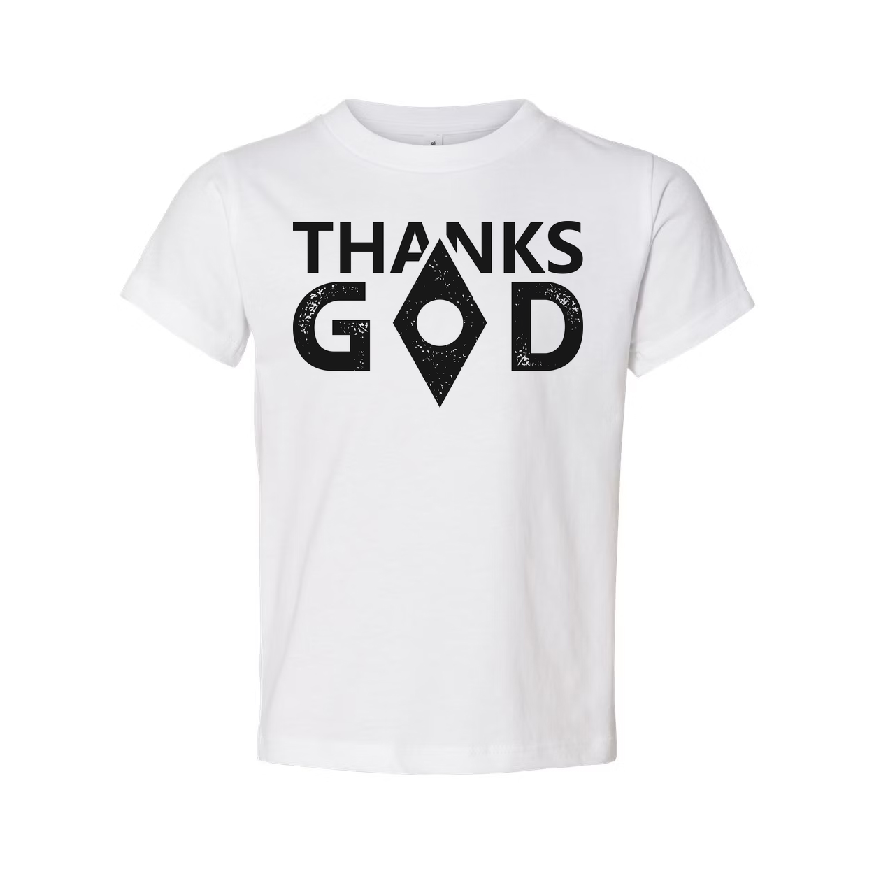 Thanks God Unisex Christian Graphic Tee With Diamond Emblem Short Sleeve Crewneck