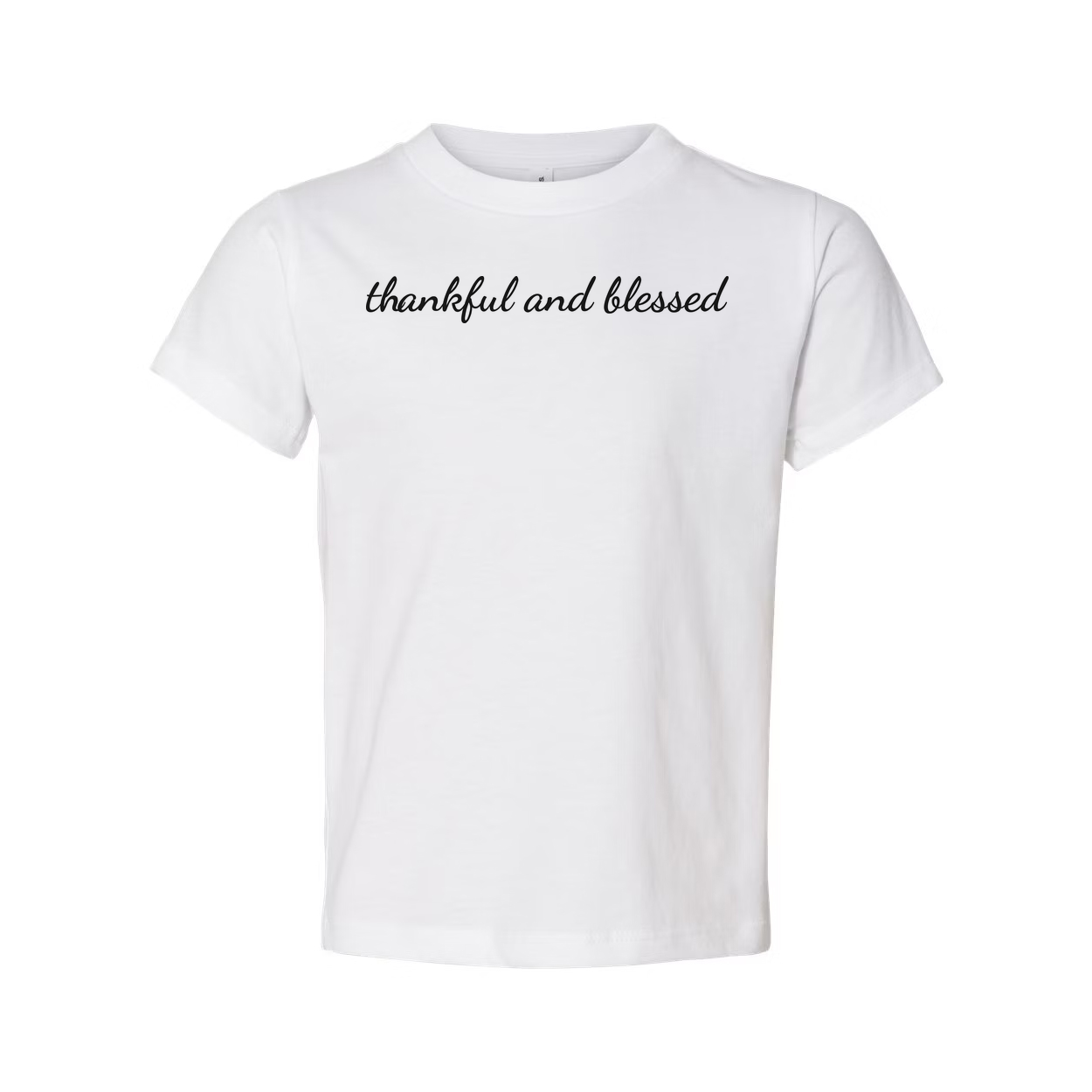 Thankful And Blessed Christian Unisex Graphic Tee With Short Sleeves And Inspirational Message