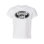 Spread Love Unisex Christian Graphic T Shirt With Positive Message And Oval Emblem
