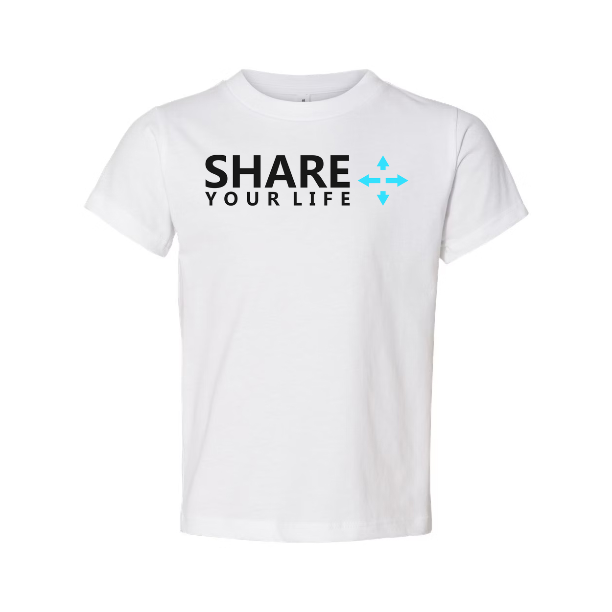 Share Your Life Christian Unisex Graphic Tee With Cross Arrow Design Short Sleeve