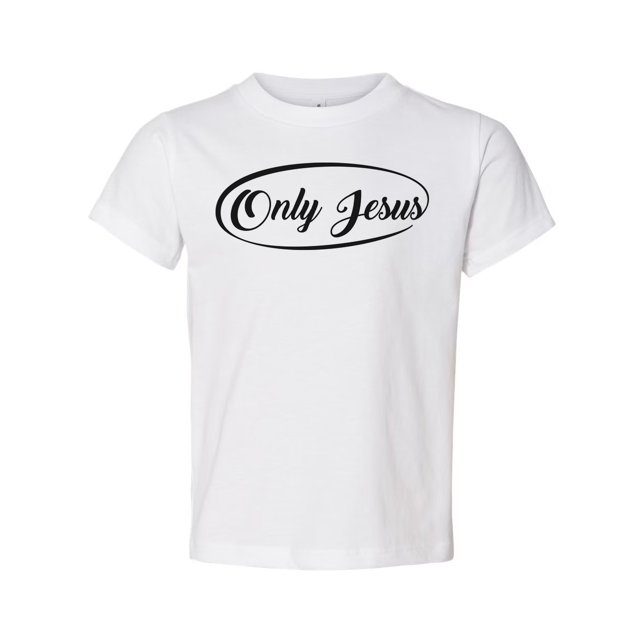 Only Jesus Unisex Graphic Tee With Oval Logo For Christian Believers And Fans Worldwide