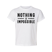 Nothing Is Impossible Christian Unisex T Shirt With Motivational Statement Design