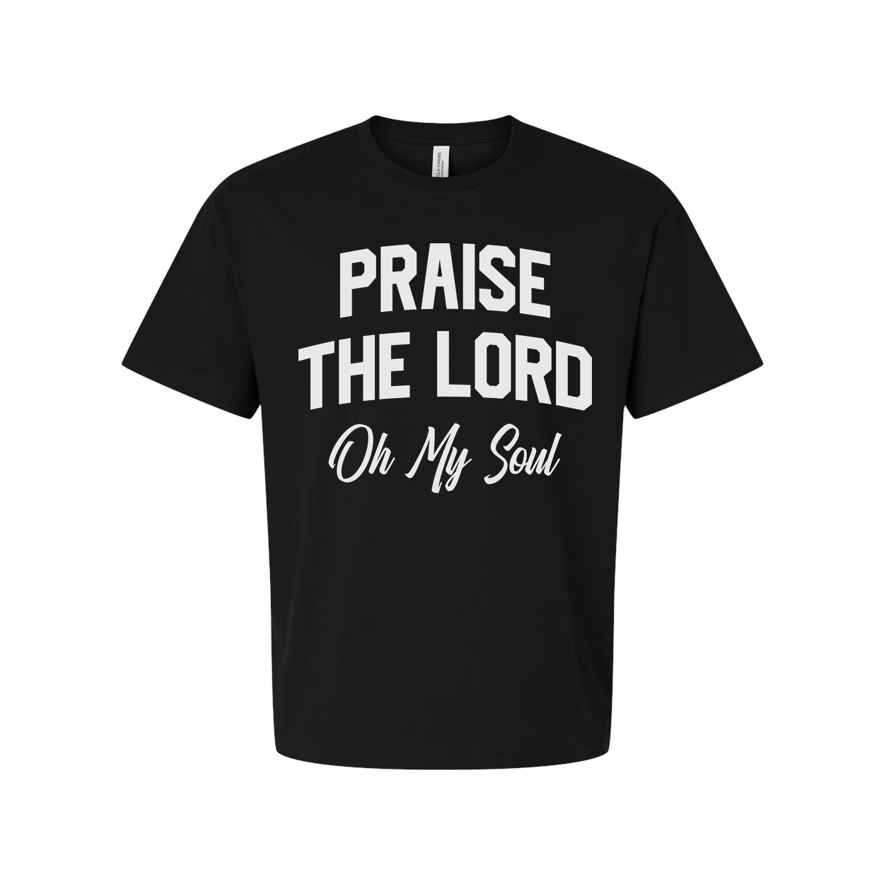 Christian Unisex Graphic Tee Featuring Praise The Lord On My Soul Design For Faith Based Apparel