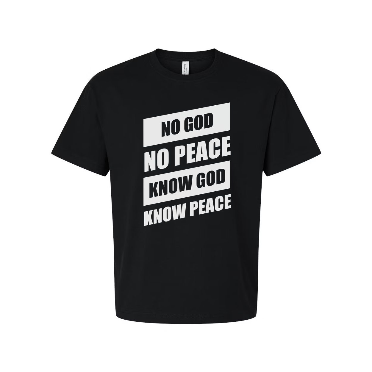 No God No Peace Know God Know Peace Graphic Tee For Christians Unisex Short Sleeve Shirt