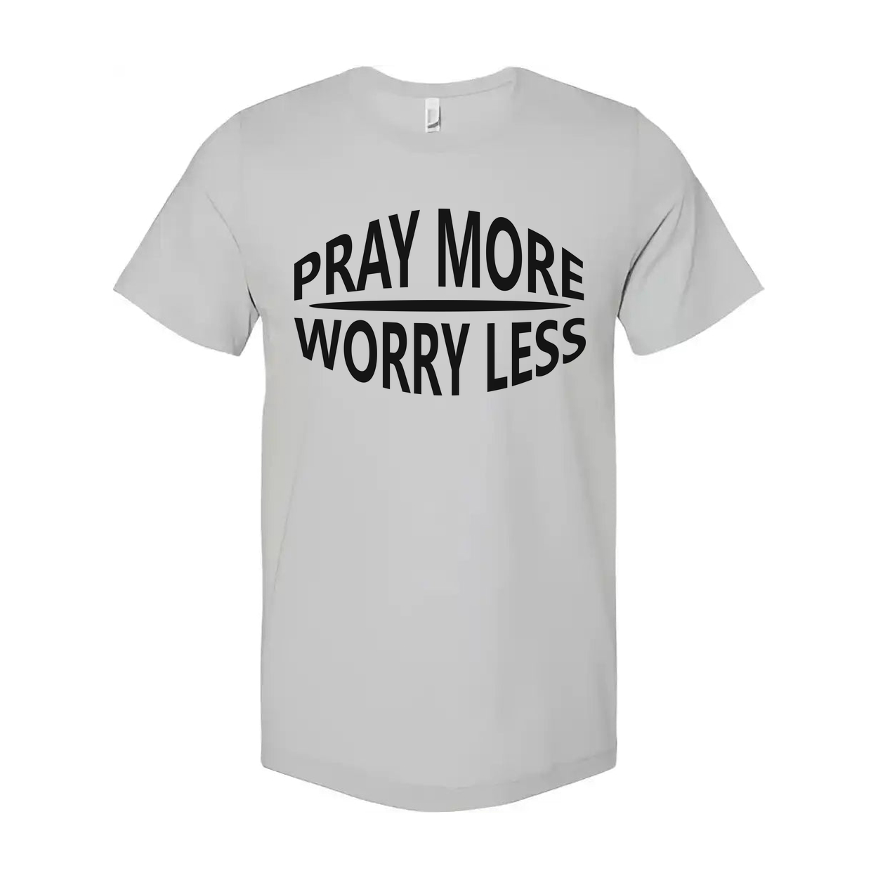 Pray More Worry Less Christian Unisex Graphic Tee With Inspirational Message For Everyday Wear