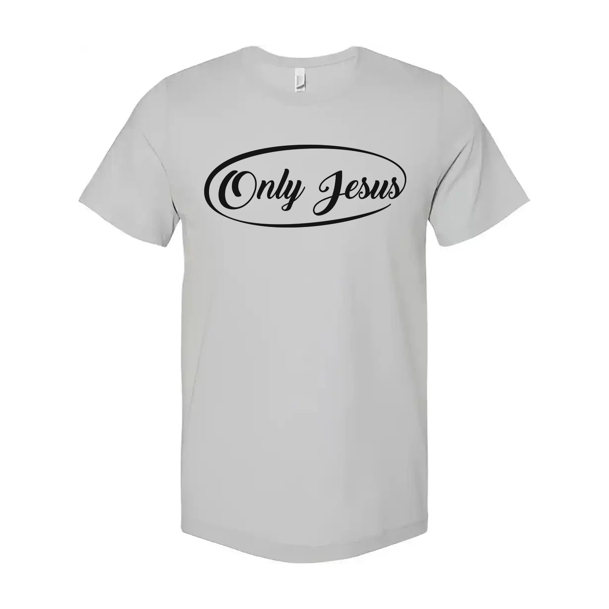 Only Jesus Unisex Graphic Tee With Oval Logo For Christian Believers And Fans Worldwide