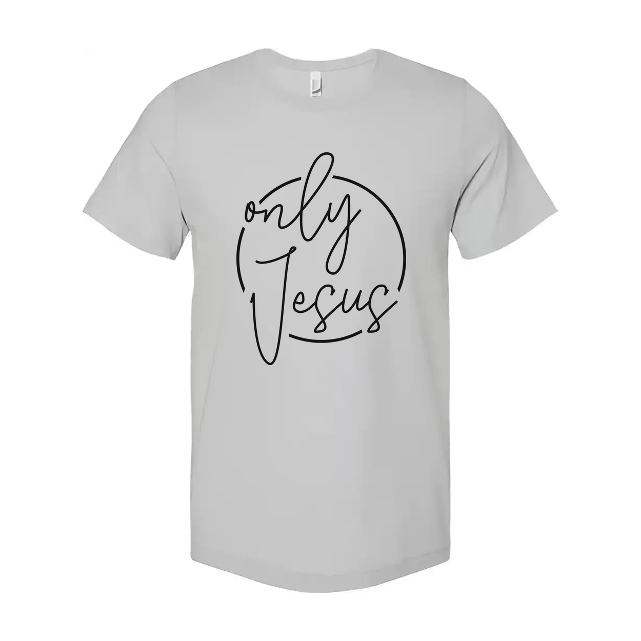 Only Jesus Circle Design Unisex Graphic T Shirt for Christians Inspirational Christian Apparel