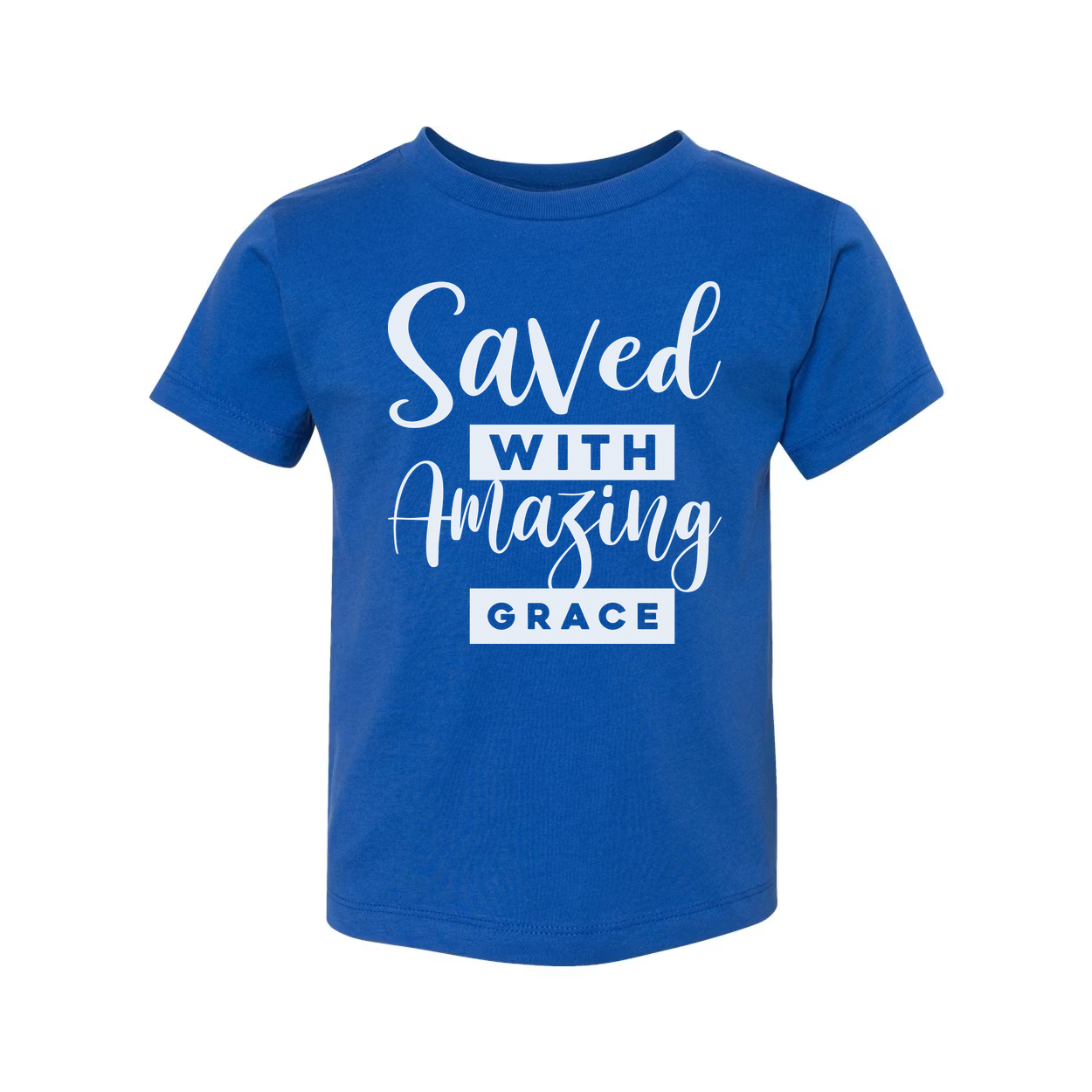 Saved With Amazing Grace Christian Unisex T Shirt Graphic Tee With Inspirational Scripture