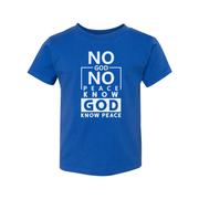 Unisex Christian Graphic Tee Featuring No God No Peace Know God Know Peace Message In Bold Design For Everyday Wear