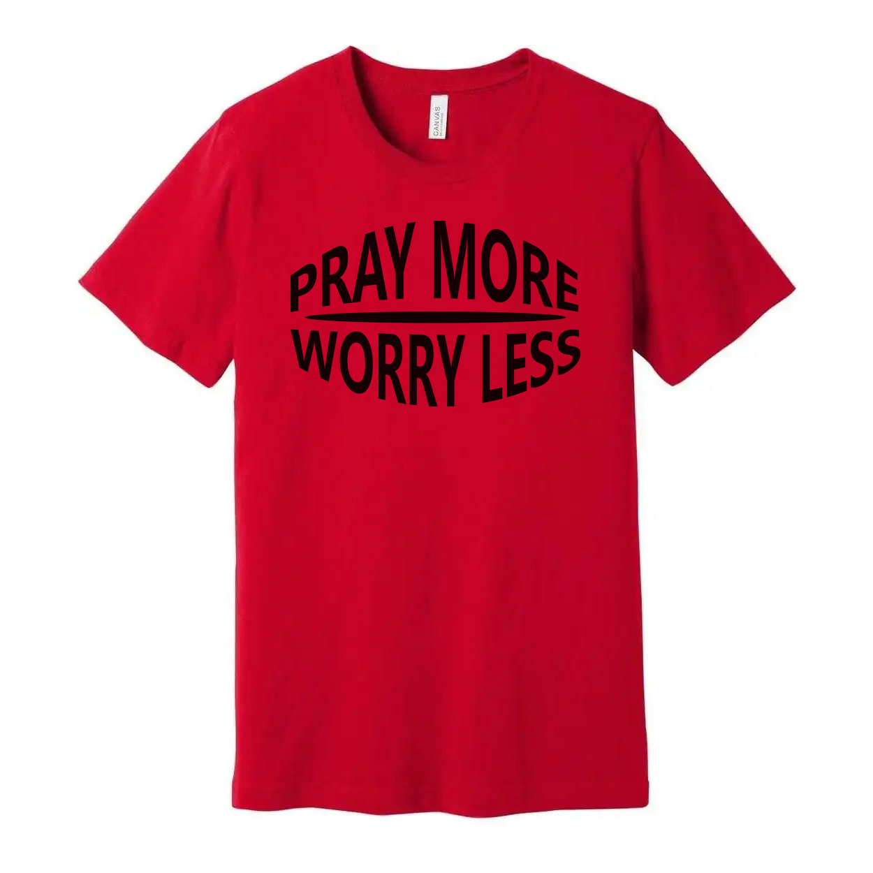 Pray More Worry Less Christian Unisex Graphic Tee With Inspirational Message For Everyday Wear