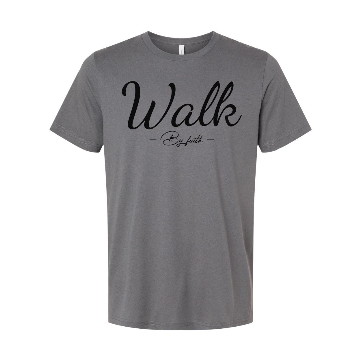 Walk By Faith Unisex Christian Tee Featuring Elegant Script Typography And Inspirational Message