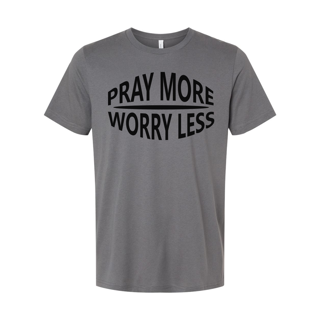 Pray More Worry Less Christian Unisex Graphic Tee With Inspirational Message For Everyday Wear
