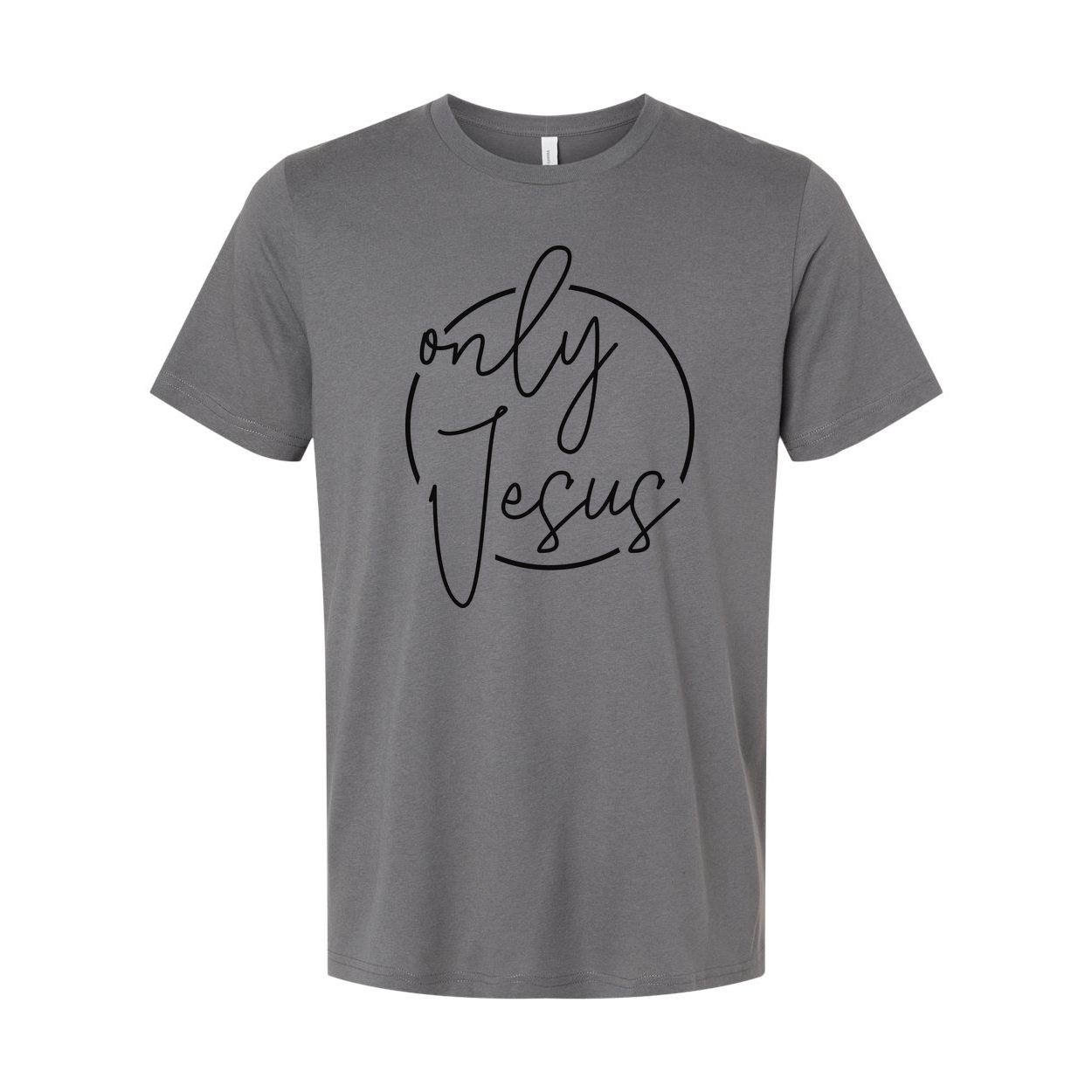 Only Jesus Circle Design Unisex Graphic T Shirt for Christians Inspirational Christian Apparel